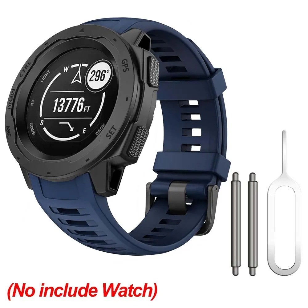 Silicone Rubber Watch Strap Band With Tool for Garmin instinct