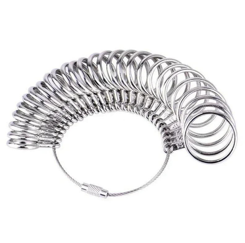 1pc Metal Ring Sizer Gauge Mandrel Jewelry Measuring Tool Jewelry Making – NEW