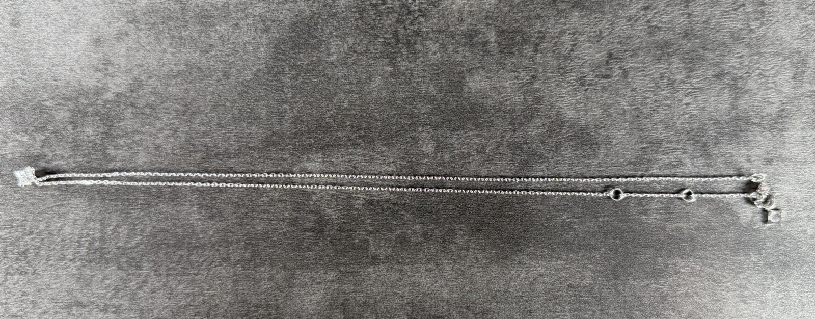 Auth Louis Vuitton Necklace Diamond 0.3ct LV Monogram Star-cut 18K 16” ~ 3.1 Gr