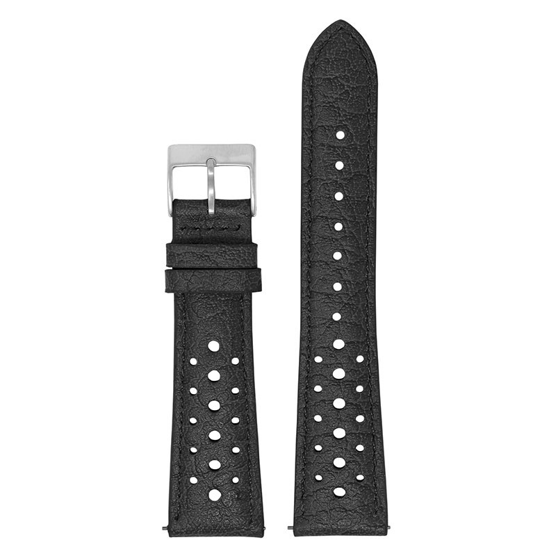 DASSARI Perforated Leather Rally Watch Band Strap (Short, Standard, Long) 20mm