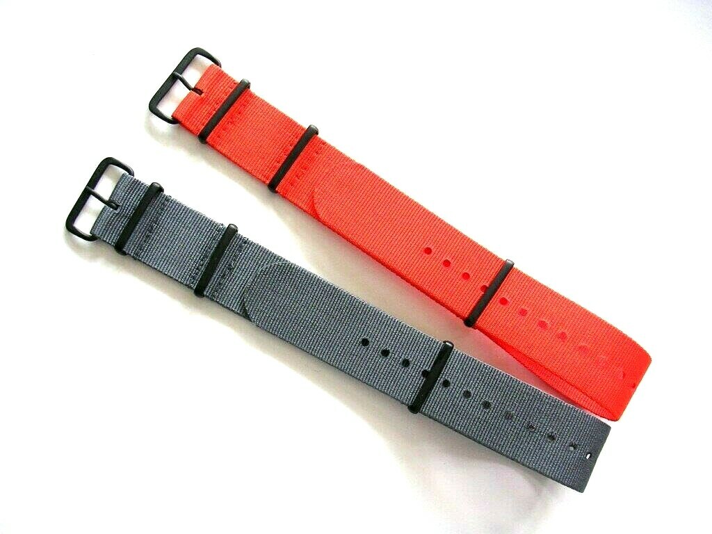 NATO G10 ® Coast Guard Orange Xtreme nylon 20m 22m PVD watchband strap IW SUISSE