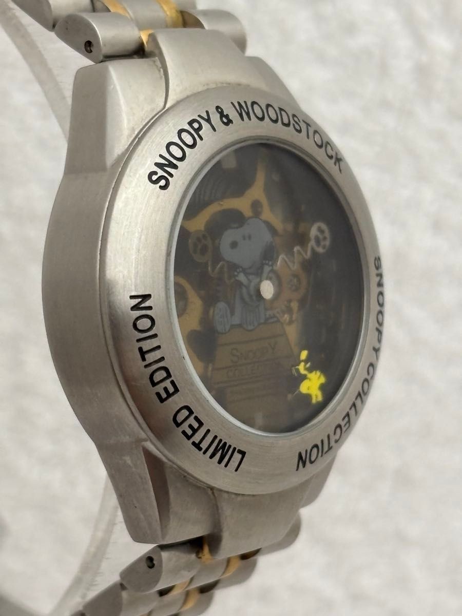 [B1P] Snoopy Collection 2000 Limited 5000 Hand Wound Skeleton Watch [k3p]