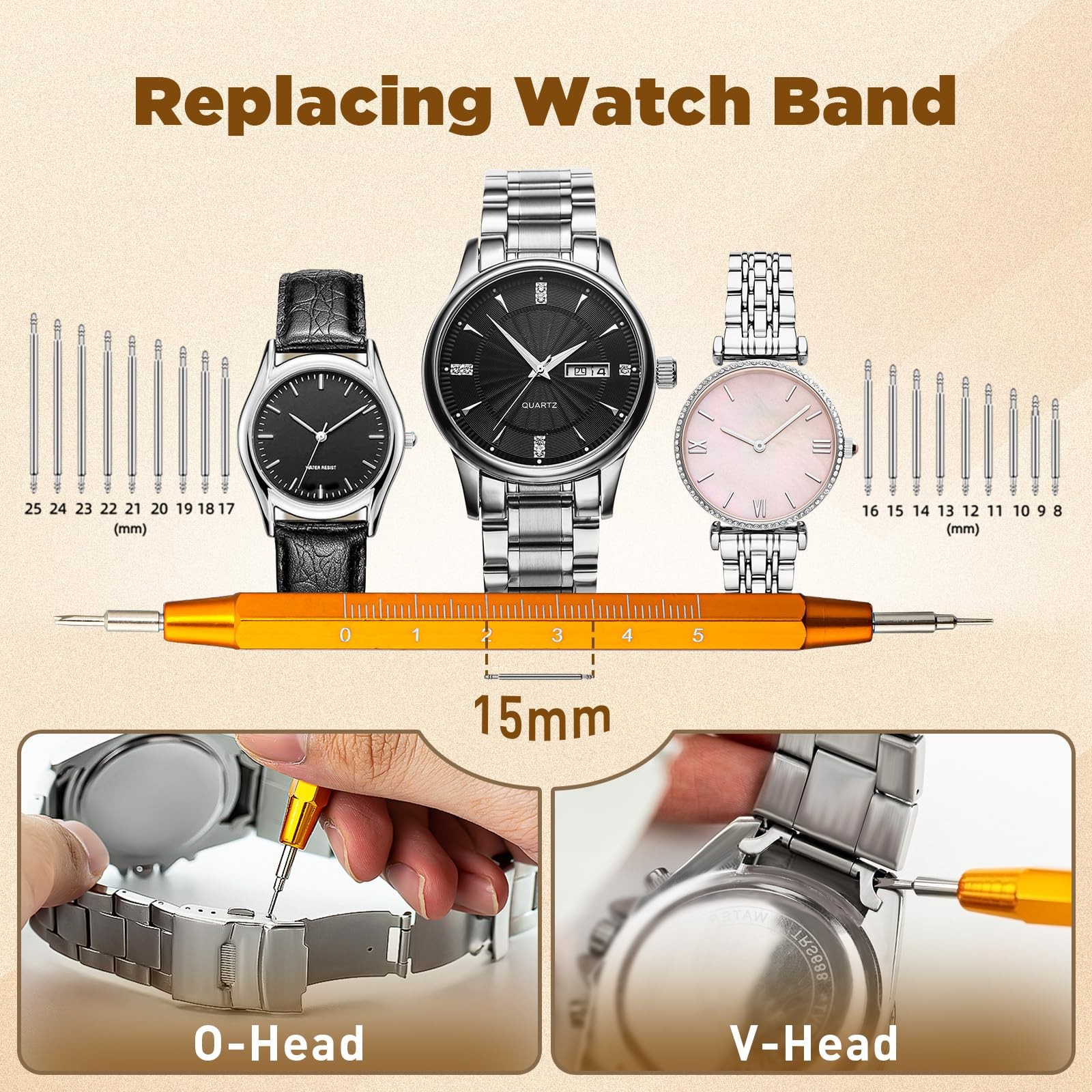 【Combination Version】Eventronic Watch Repair Tool Kit + Press Tool…