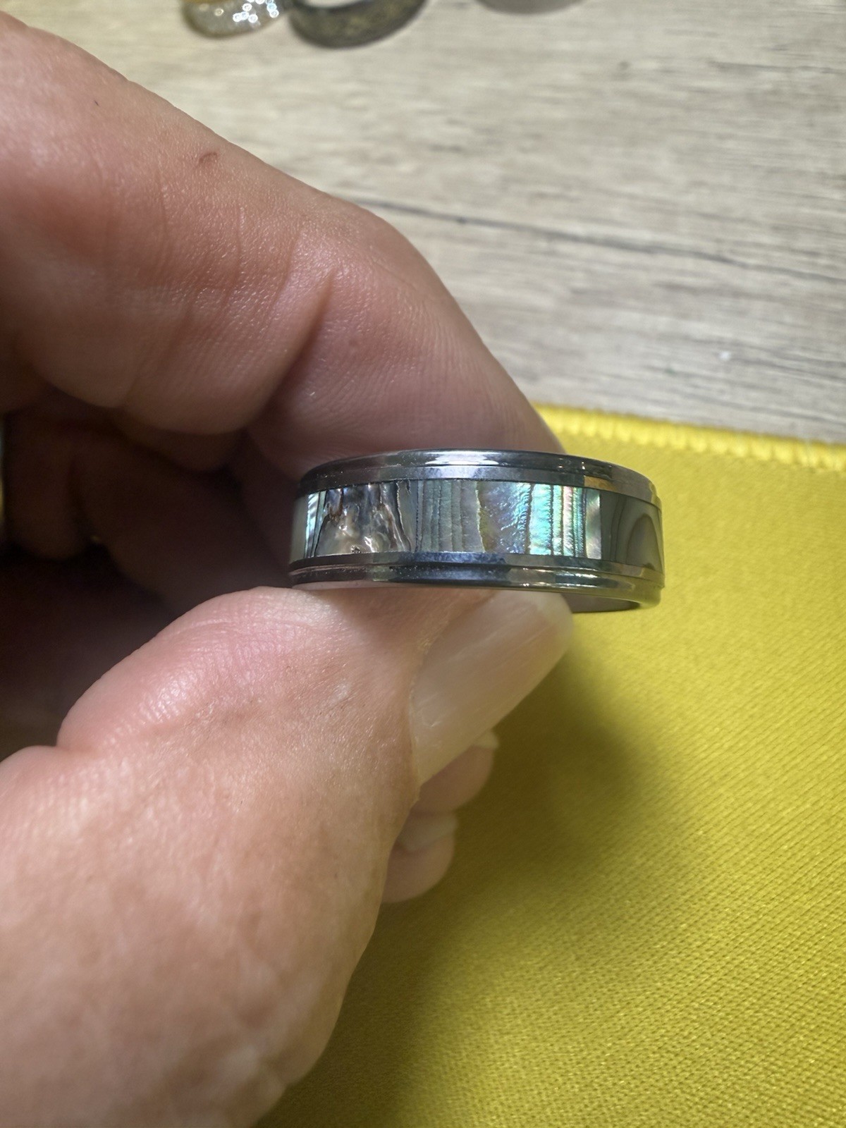 Gray Tungsten Carbide Wedding/Anniversary Band Ring 8mm Unisex Adults Size 11