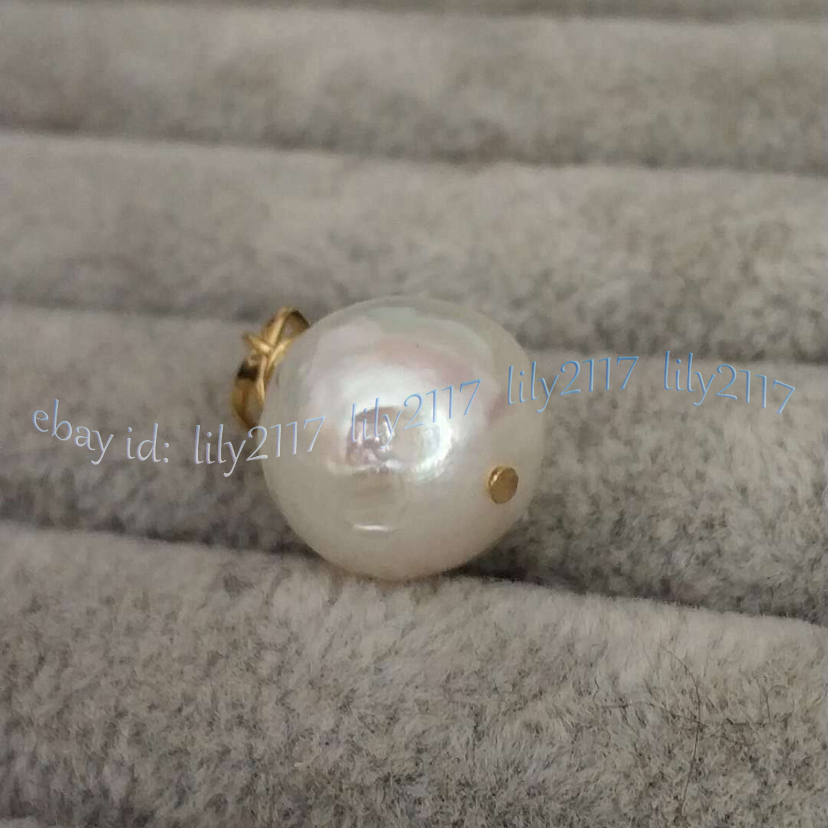 shining 12-13MM AAA+ NATURAL WHITE SOUTH SEA BAROQUE PEARL PENDANT 14K GOLD