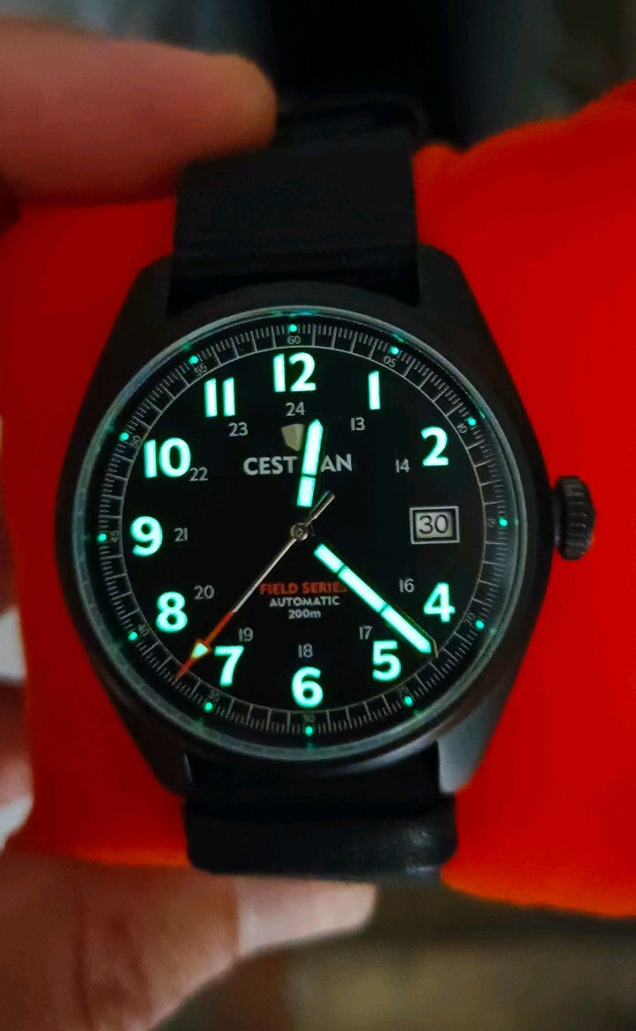 Cestrian Field Series Watch PVD Automatic NH35 200m Full Set Excellent Condition