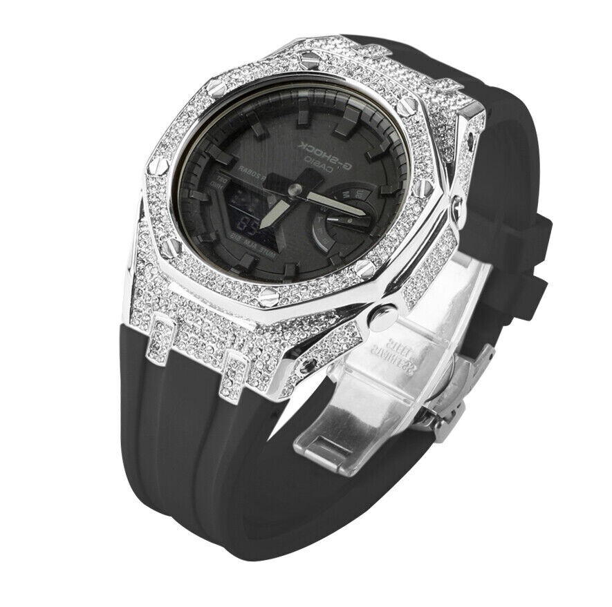For G-Shock GA2100/2110, CasiOak Diamond MOD, Casing Only, No Watch.