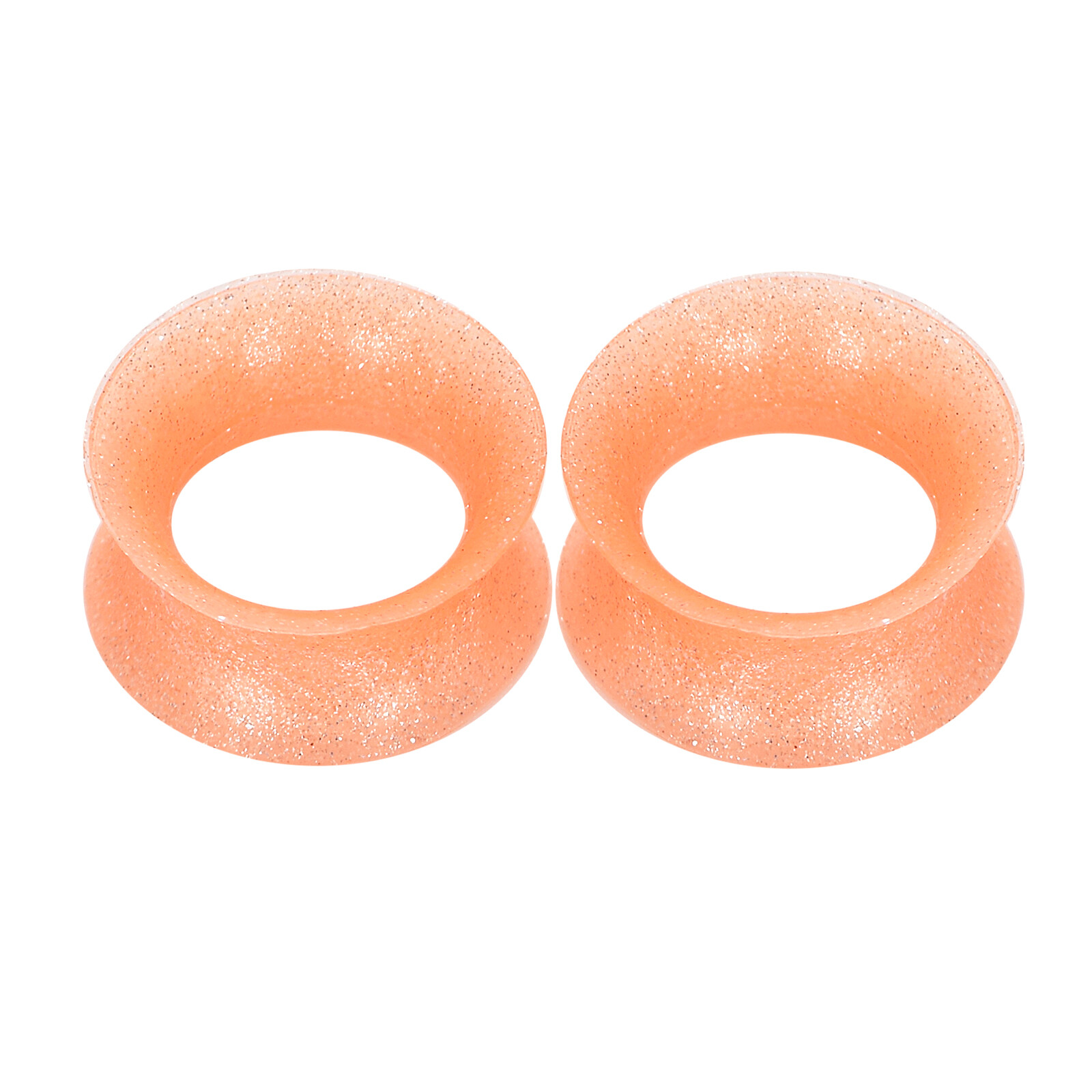 2PCS Pearl Powder Soft Silicone Ear Plugs Gauges-Thin Flesh Tunnel Expander Plug