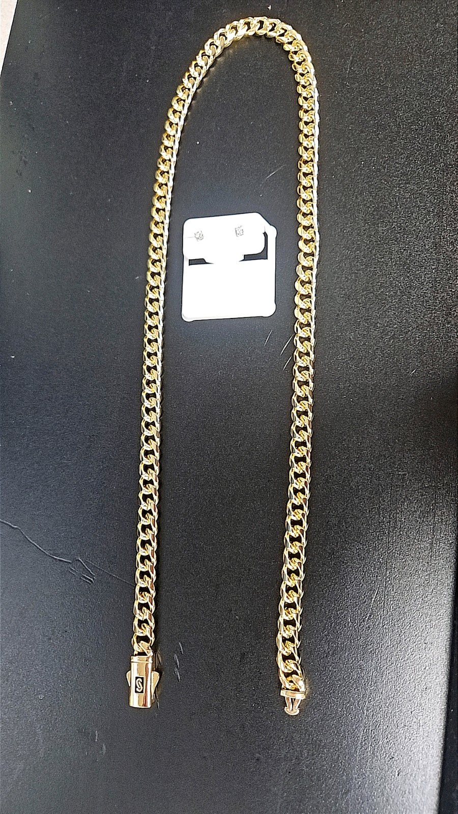 14KT 20 inch 4mm solid Gold Curb Link Chain Necklace with Box Clasp, No Stone.