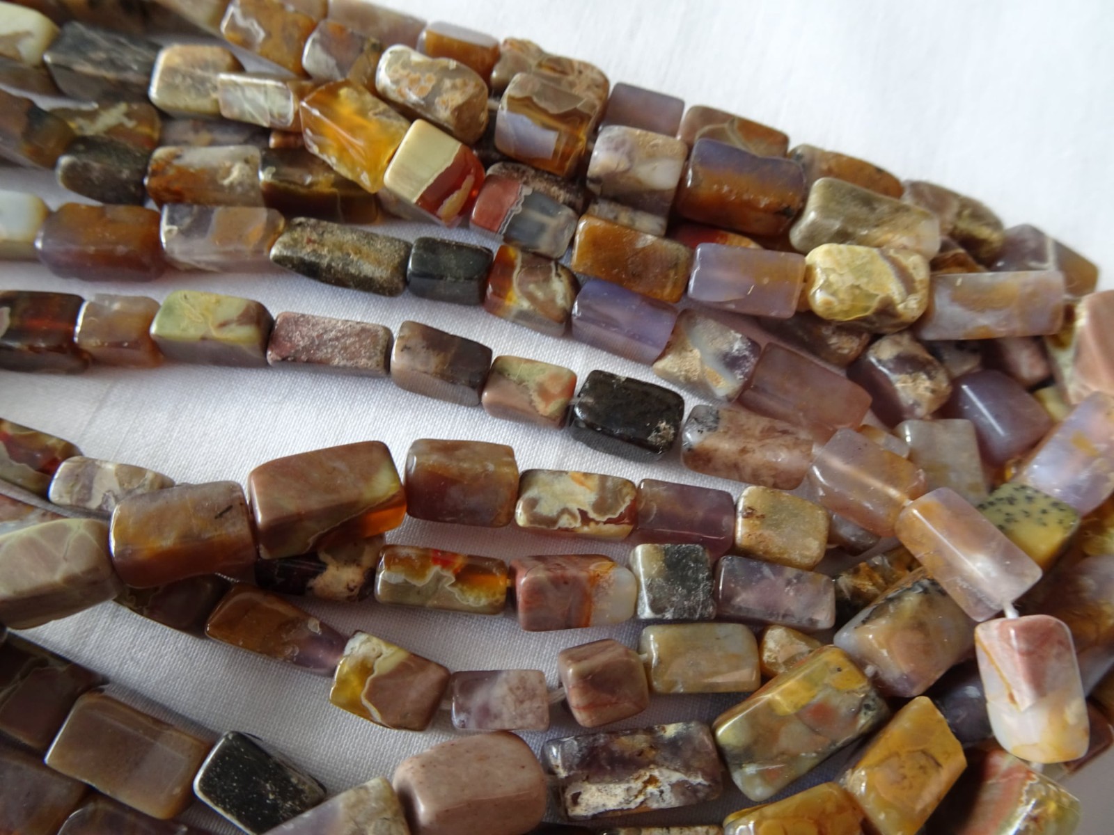 15″ Strand Natural Picture Jasper Stone Beads 5-10.5mm Cube #A90 DNG