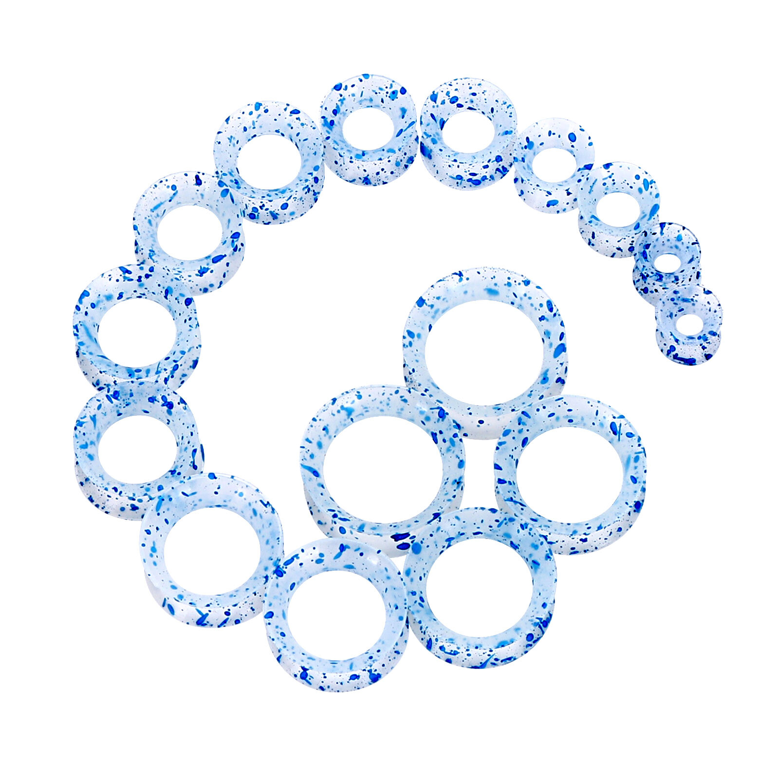20Pcs Thin Silicone Ear Skin Tunnels Plugs Gauges Earskin Earlets Flesh Gauge