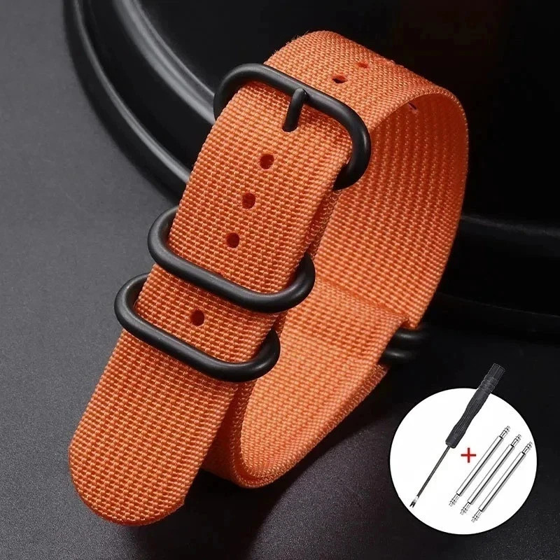 18mm 20mm 22mm 24mm Ballistic Durable Military Nylon Wrist Watch Band Strap