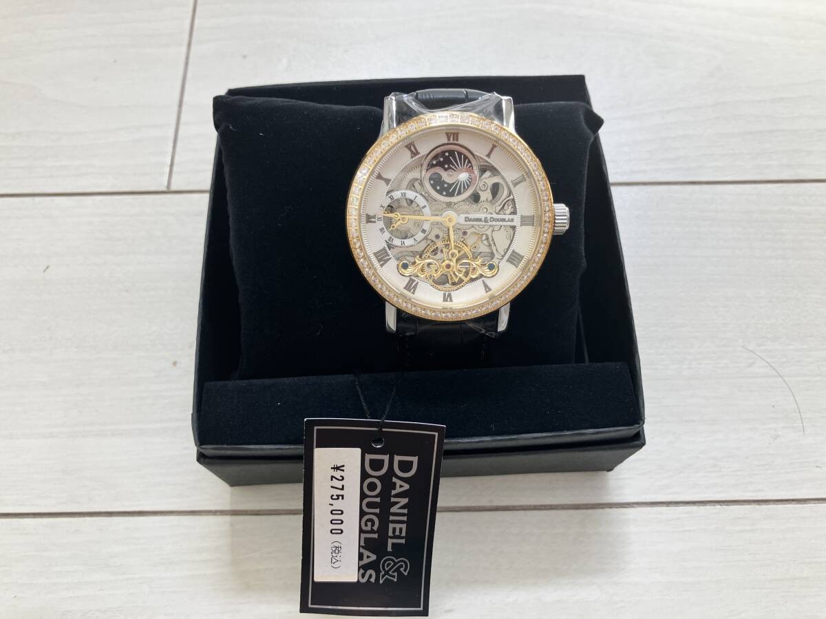 [B1Y] DANIEL DOUGLAS Skeleton Mechanical Watch [t7x]