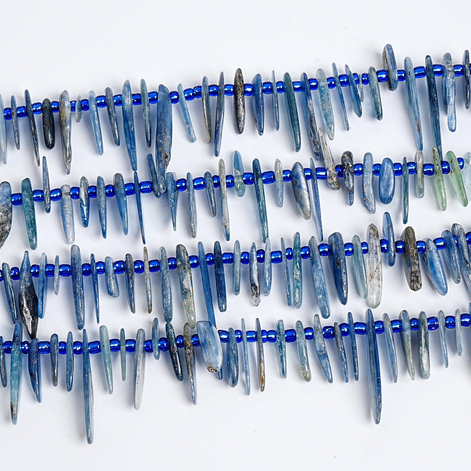 12-24×3-5MM Blue Kyanite Beads AA Natural Gemstone Stick Pebble Chip Loose Bead