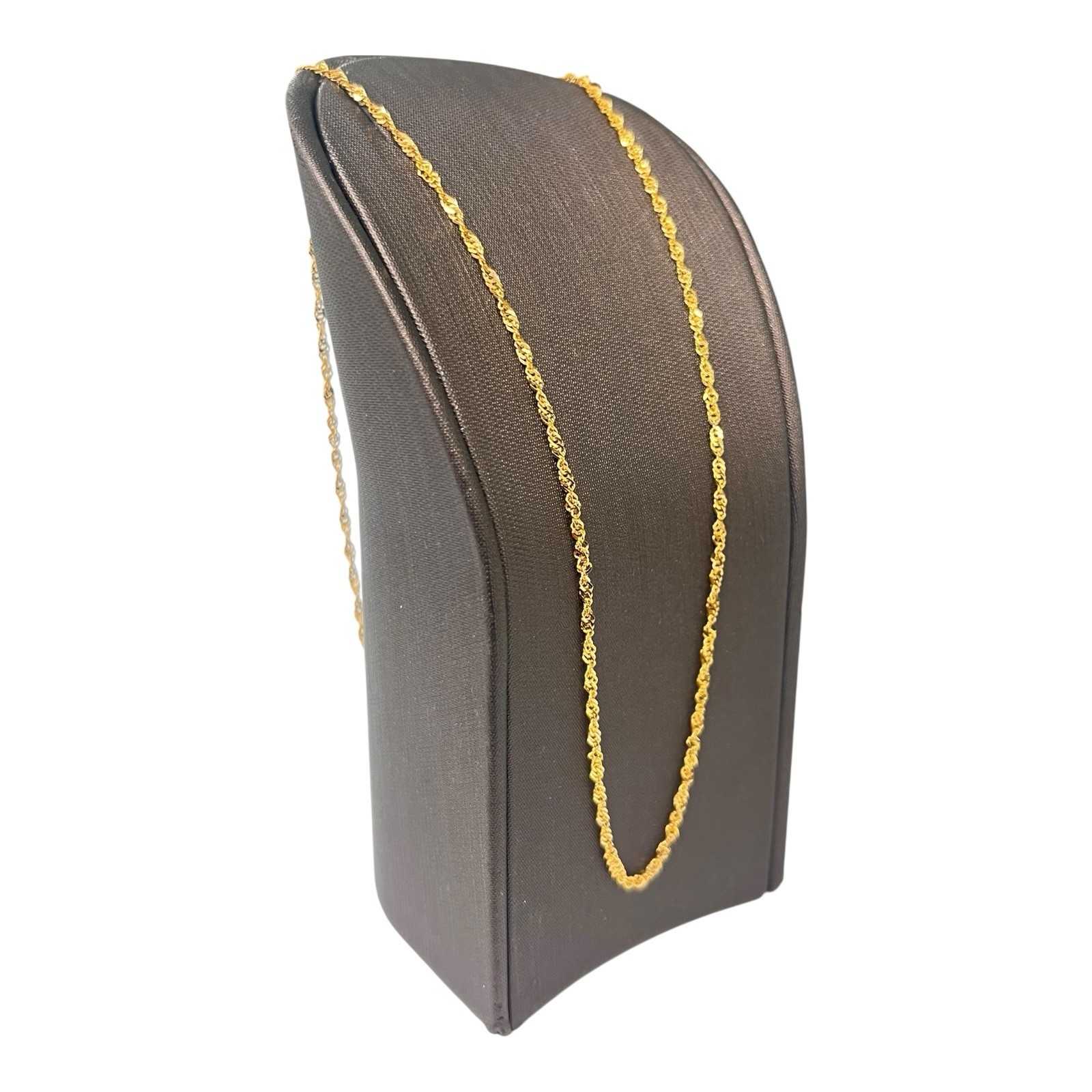 14ct 14K Yellow Gold Italian Fine Singapore Chain Necklace 2.49 Grams 51cm. New