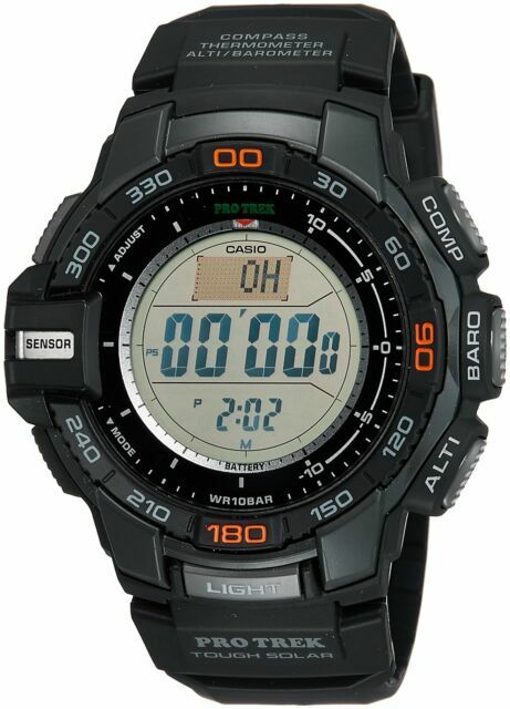 Casio ProTrek PRG270-1CR Solar Triple Sensor Watch – Black/Grey