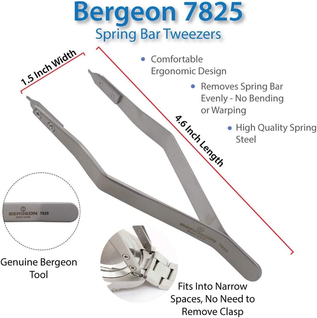 7825 Spring Bar Tweezer Tool – Swiss Made