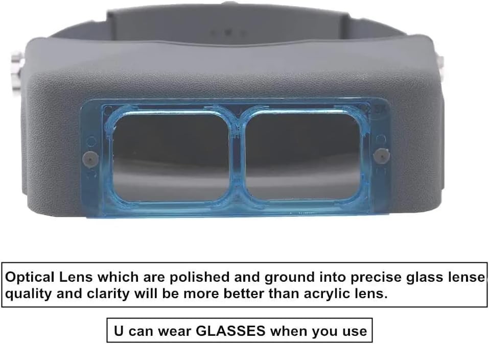 Jewelers Headband Magnifier Magnifying Glasses 4 Lens for Watch Jewelry Repair