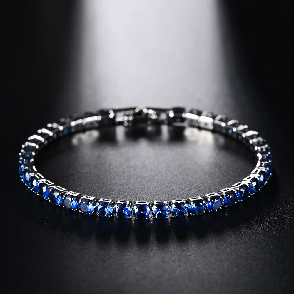 4Mm Micro-Inlaid Zircon Tennis Bracelet for Women 2025 New Men Bracelet Homme Je