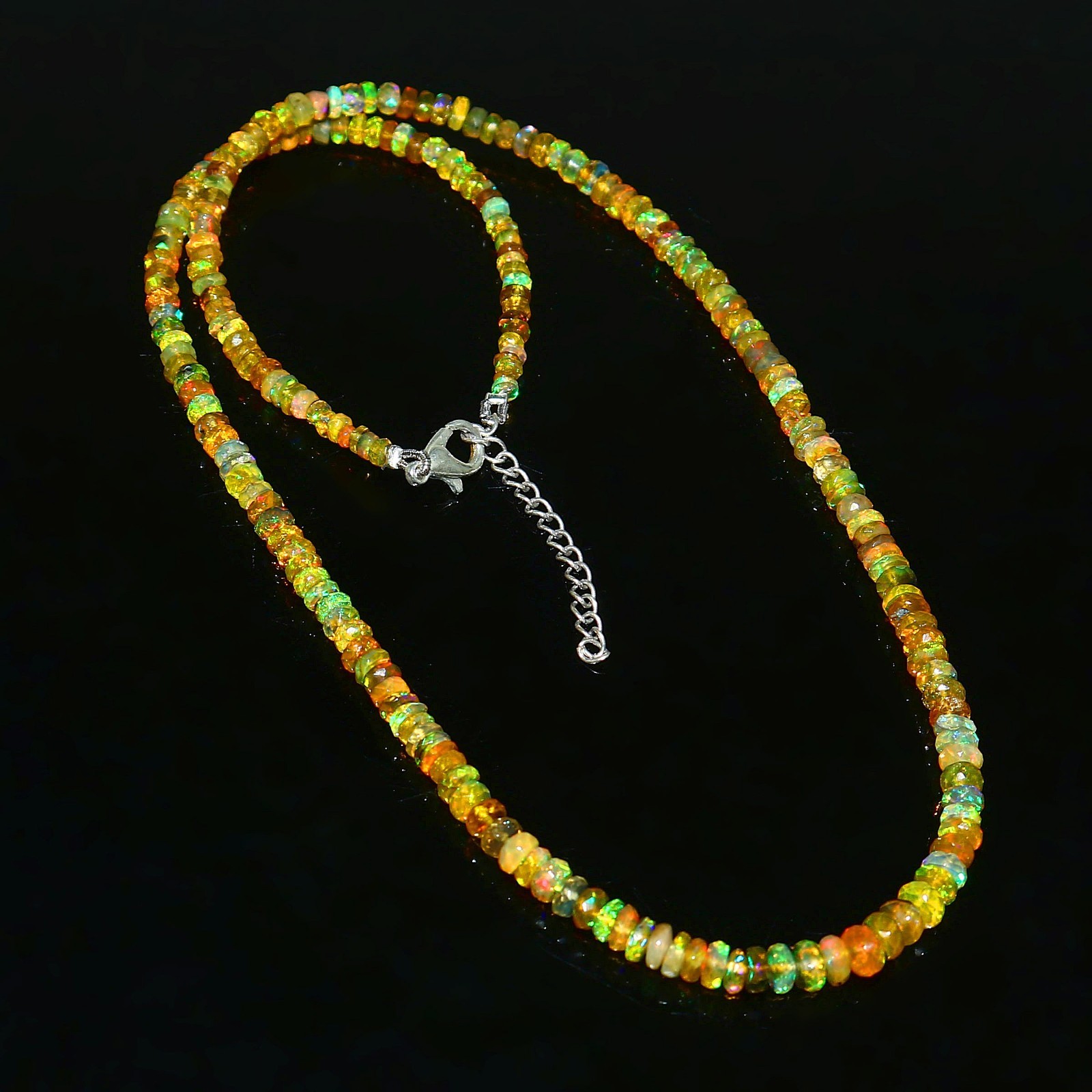 Yellow Opal Beads Rondelle Opal Beads Genuine opal Birthstone Jewelry 217