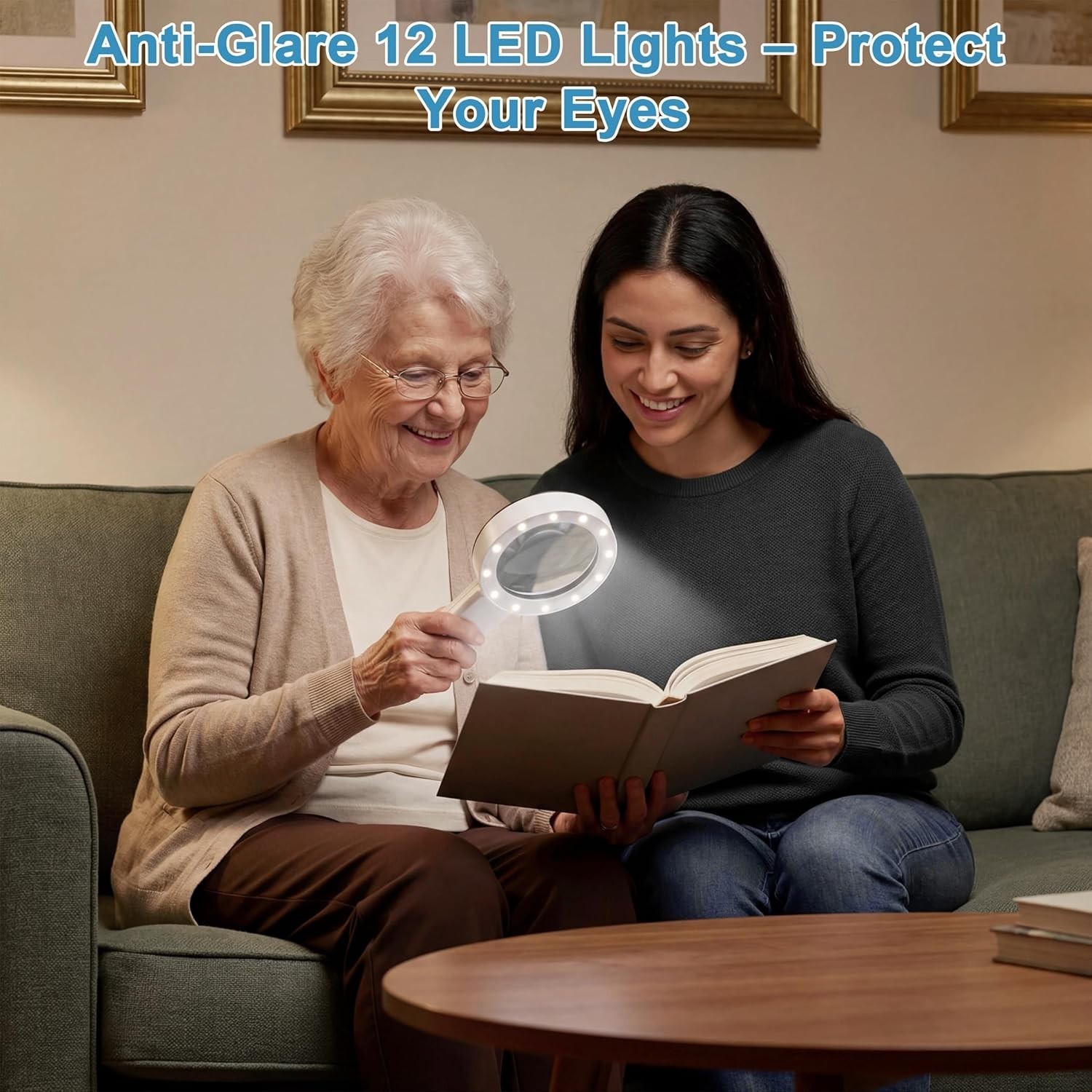 Magnifying Glass with Light, Ultra-Clear Lightweight Handheld Reading Magnifi…