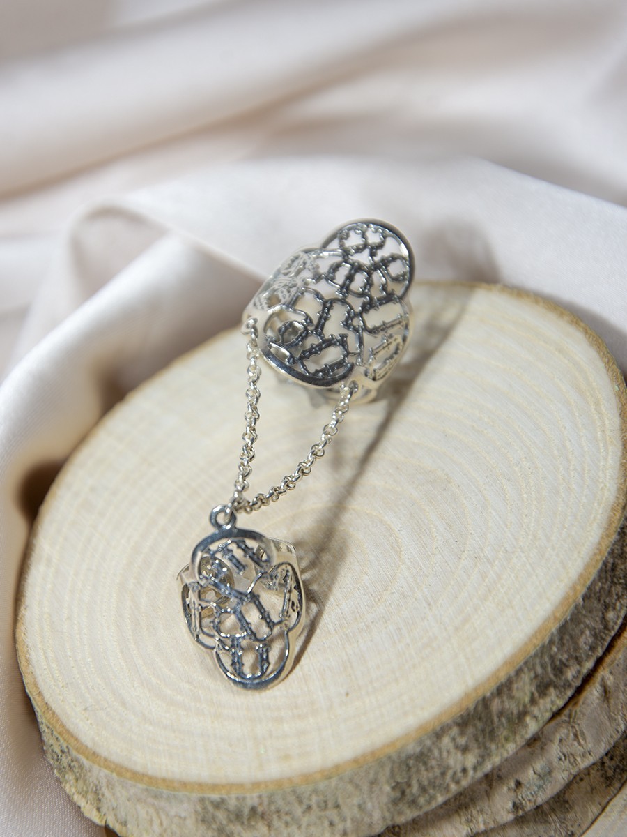Armenian Alphabet Silver Ring – Handmade Style, Unique Design