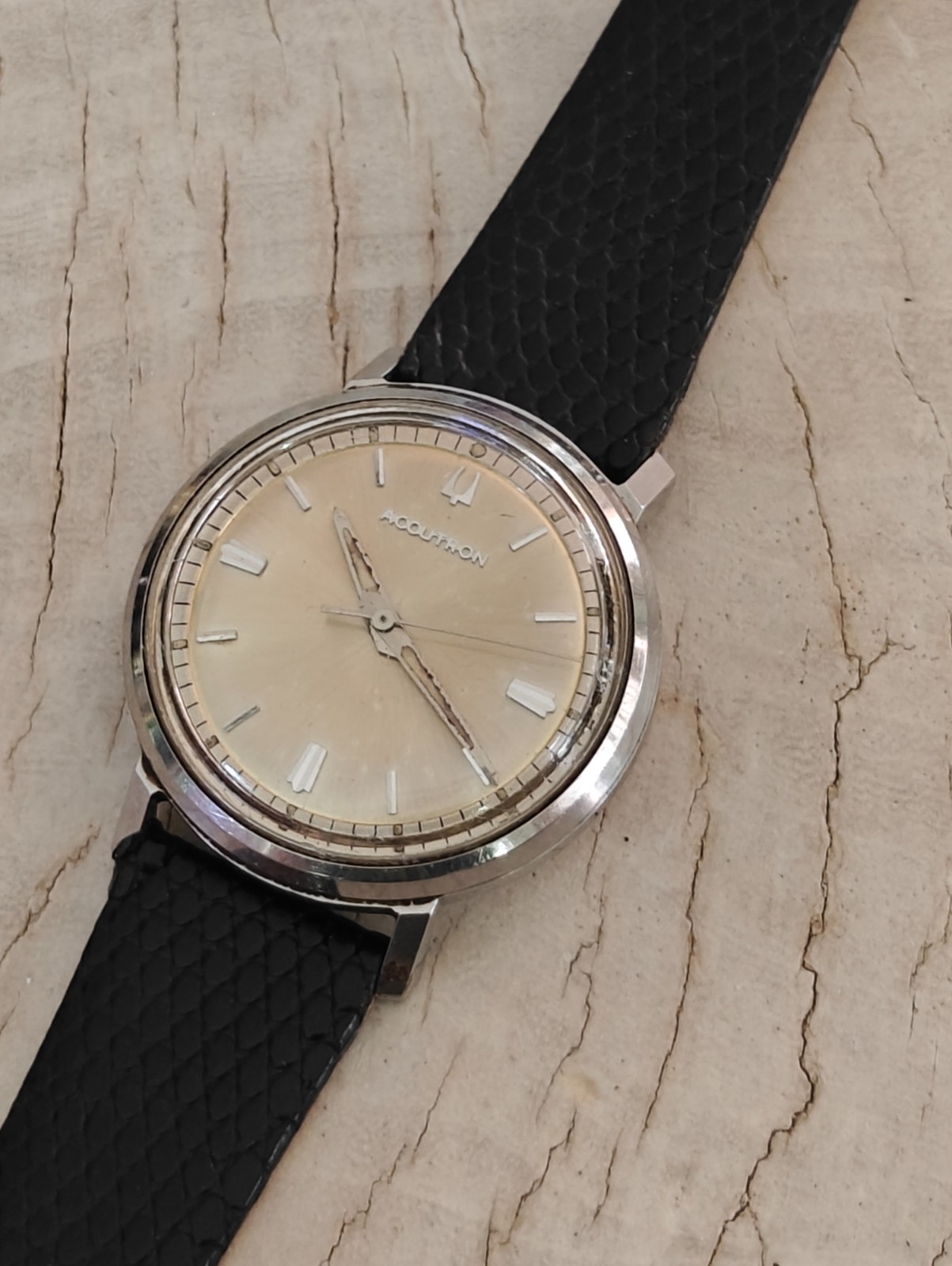 BULOVA 1968 ACCUTRON 214 Backset, ALL Stainless Steel, new Batt. Keeps XLNT time