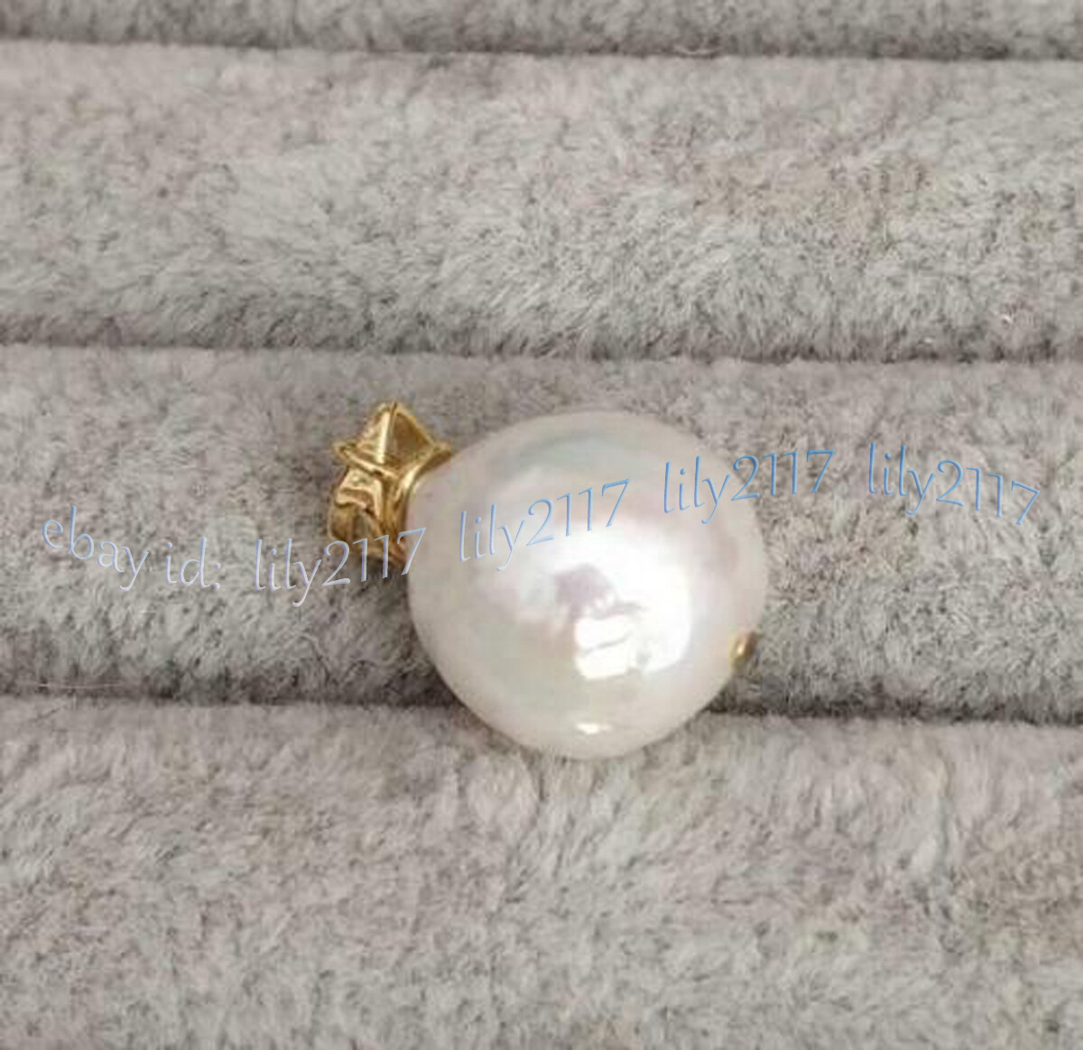shining 12-13MM AAA+ NATURAL WHITE SOUTH SEA BAROQUE PEARL PENDANT 14K GOLD