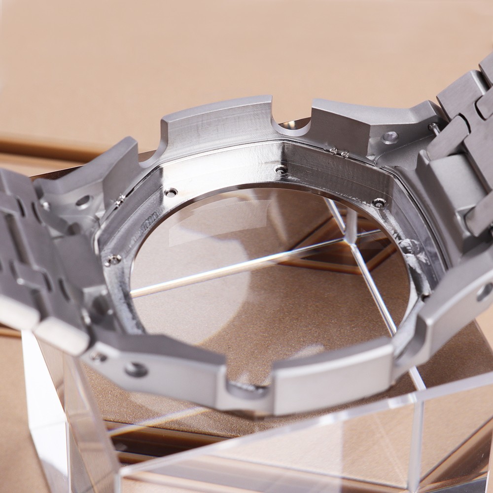 44.3mm Watch Case Strap Polished 316L Stainless Steel Modify casio GA-2100 Mod