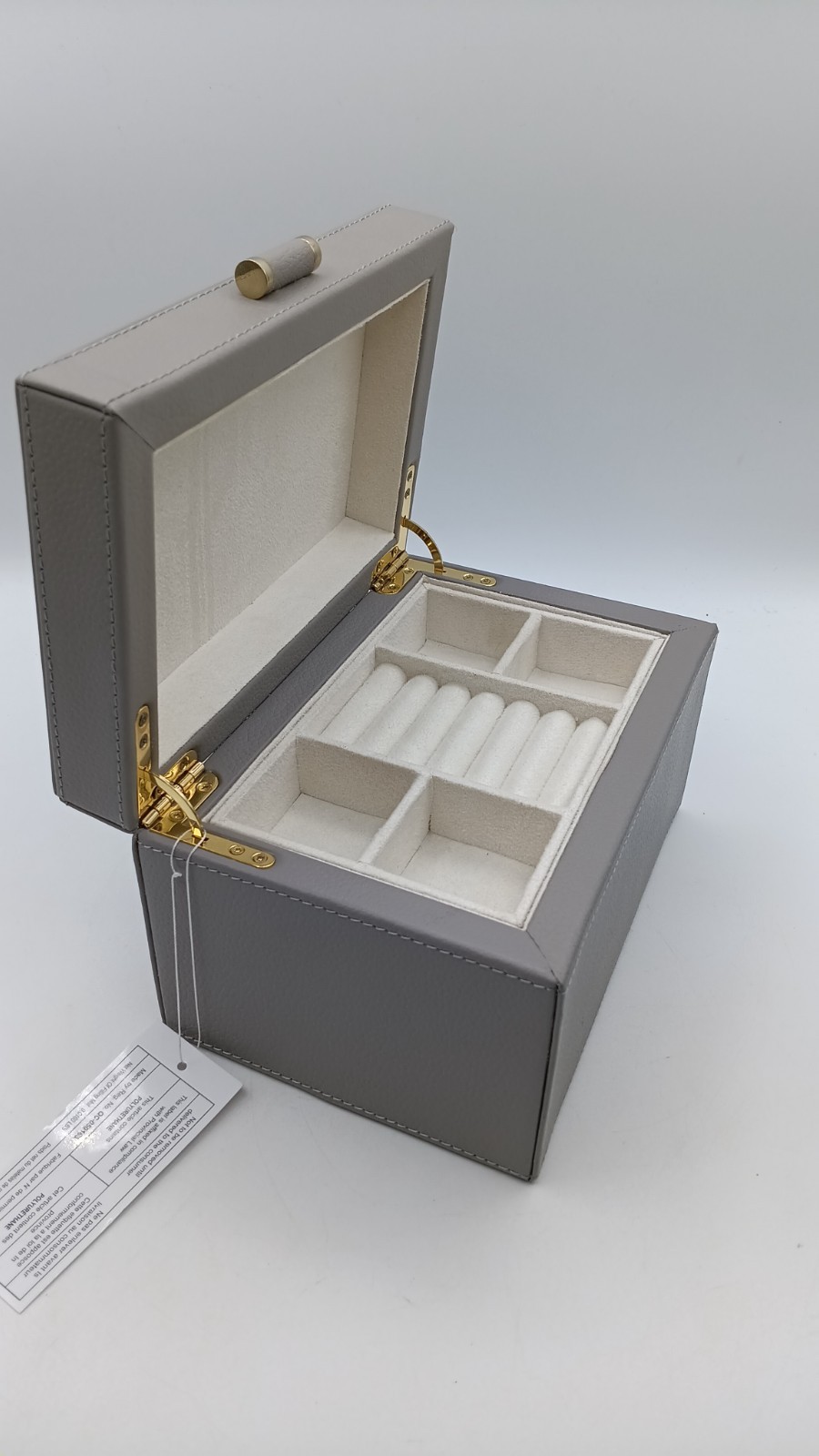 Modern Jewellery Box Storage Organizer Gray 7.5″ x 5″ x5 ” New