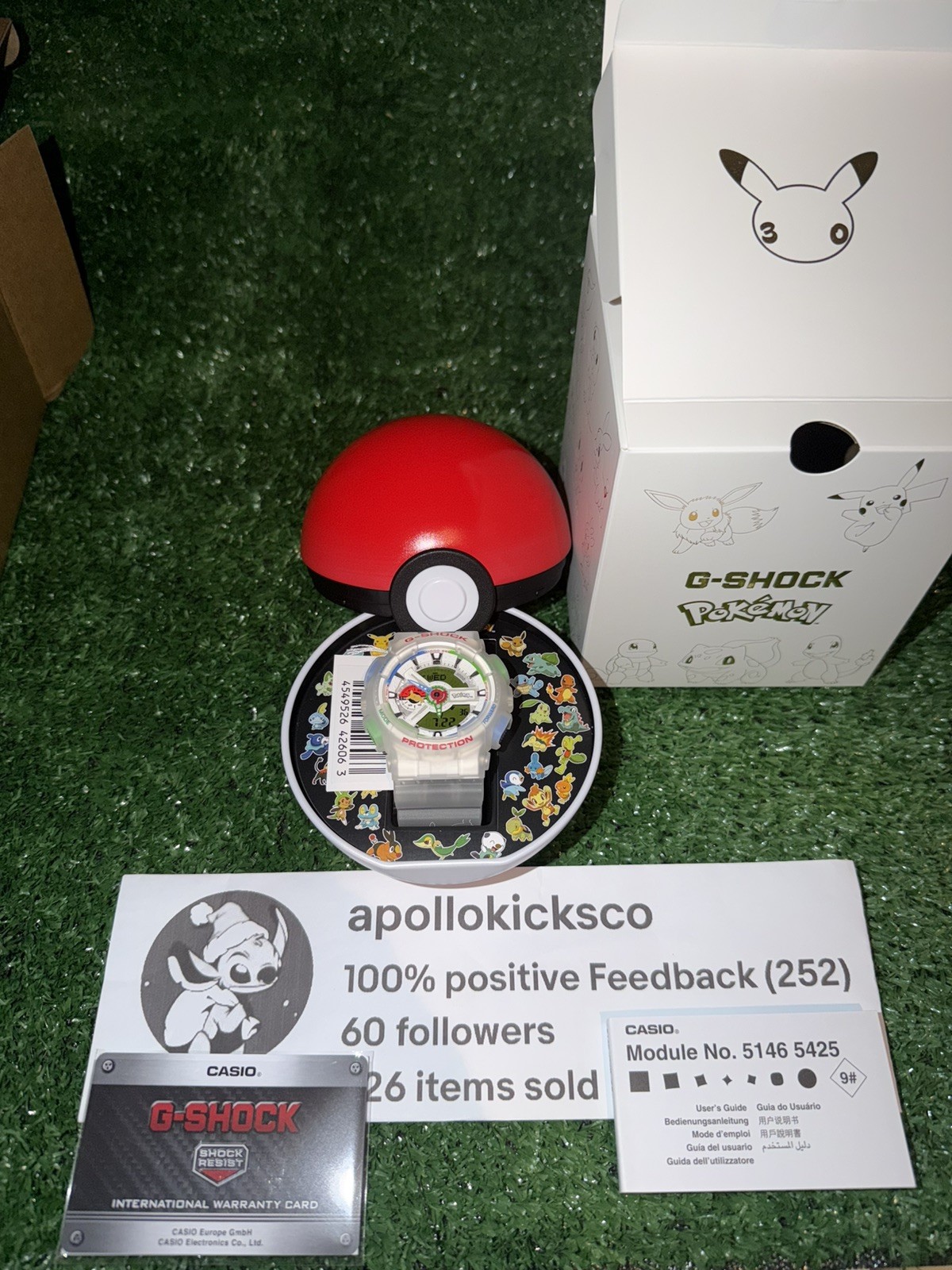 Casio G-Shock x Pokemon 30th Anniversary GA-110PKM-7A in hand