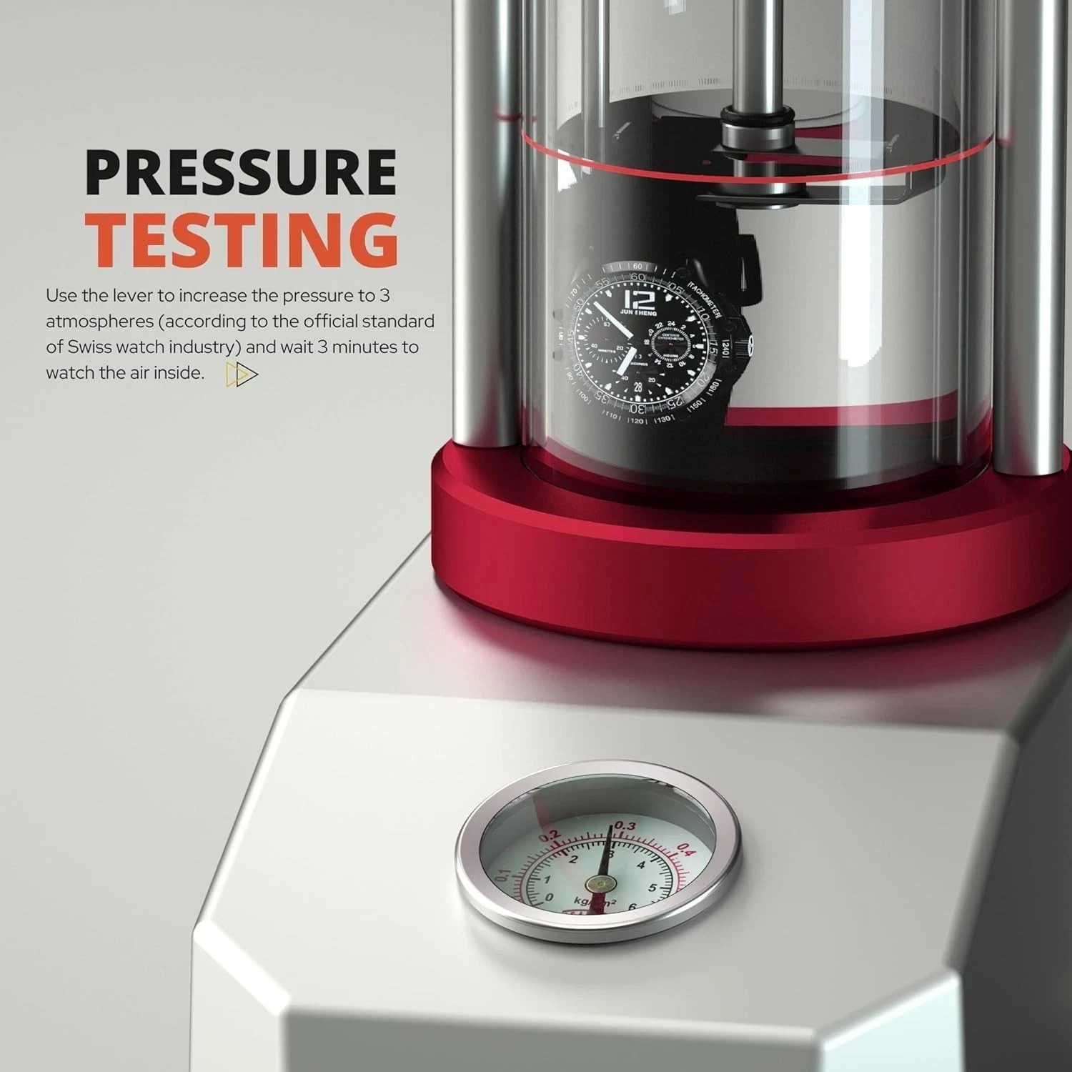 Watch Waterproof Test Tool, Watch Pressure Tester, 2 Watch Case Underwater