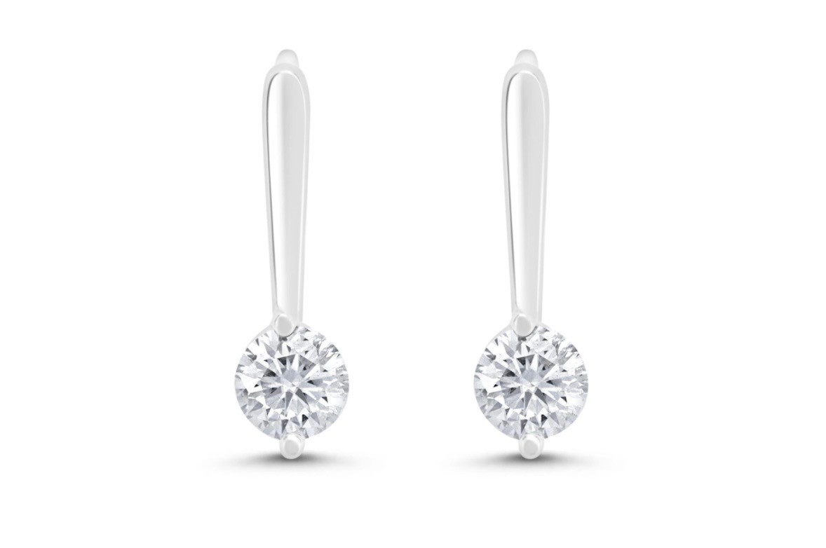 Francis Claire Cressida Moissanite Earrings 0.85ct DEF color