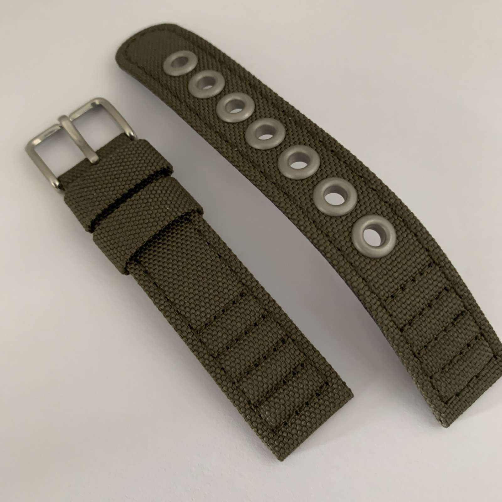 Genuine Citizen 18mm Green Canvas Watch Strap For BM8180-03E Military Watches