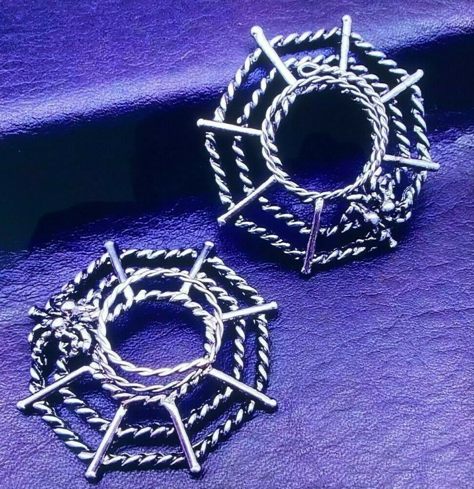 Sexy Non-Piercing Silver Nipple Rings Shield Punk Style 1 Pair Adjustable