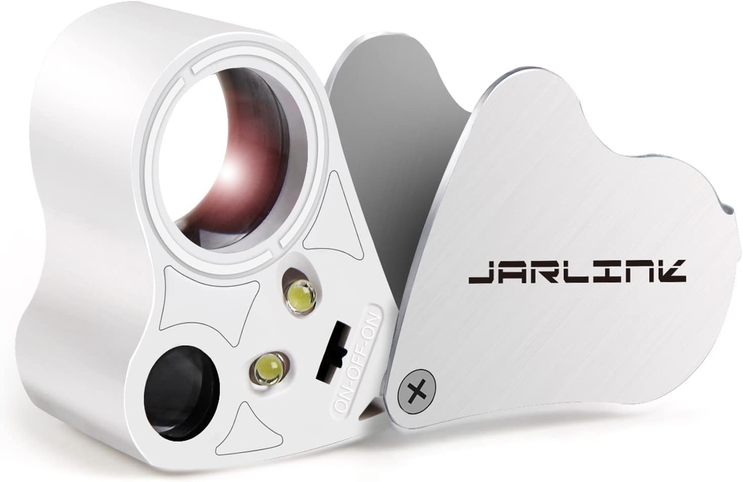 JARLINK 30X 60X LED Jeweler Loupe Magnifier Folding Pocket Magnifying Glass
