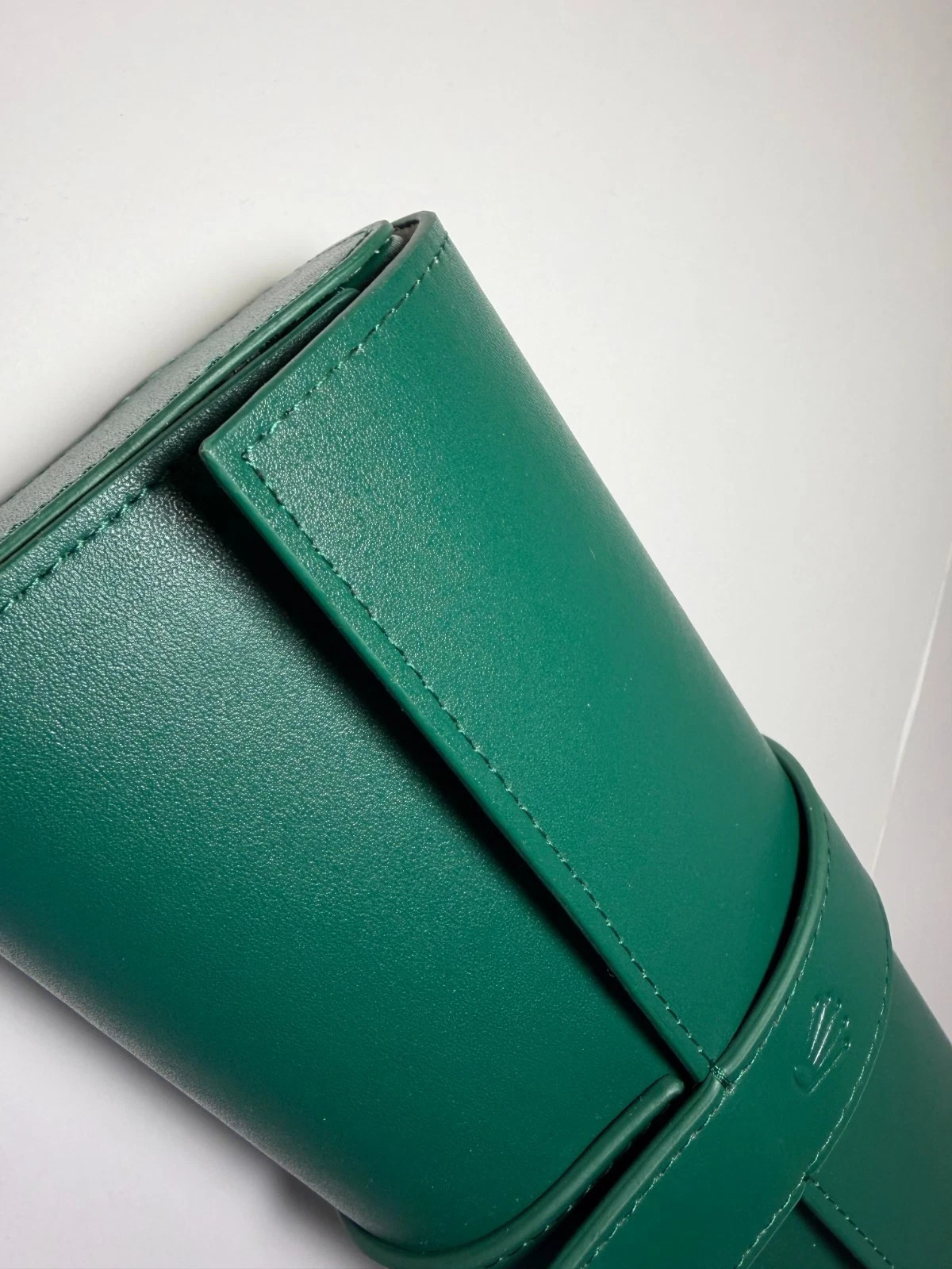 Rolex Green Leather Watch Roll Travel Case 3 Slot Storage Pouch Collector Gift