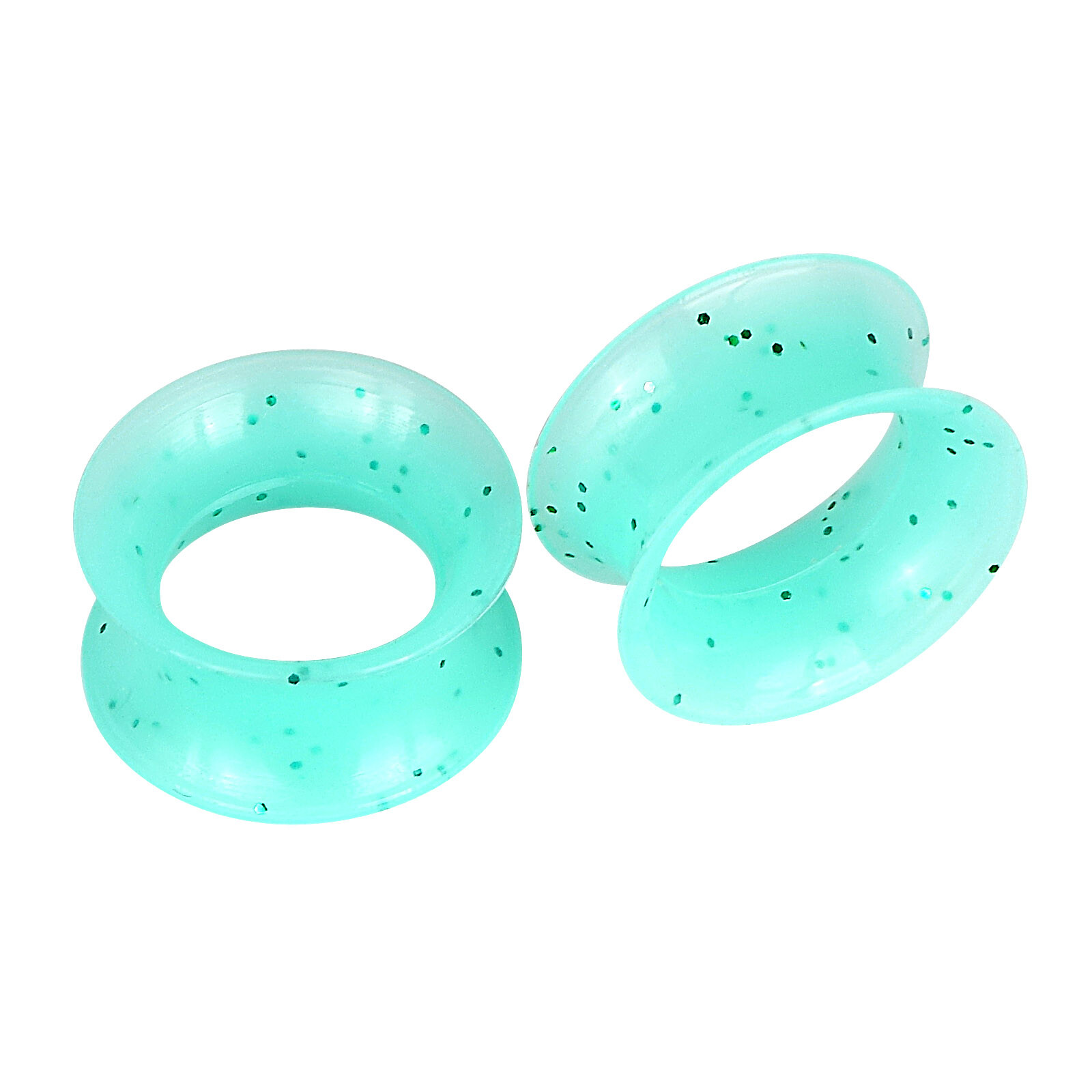 2PCS Silicone Ear Gauges Earlets Double Flared Tunnels Expander Piercing 2g-3/4″
