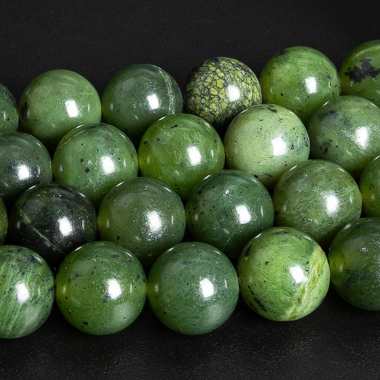 Green Jade Beads Natural Grade A+ Gemstone Round Loose Beads 6MM 8MM 10MM
