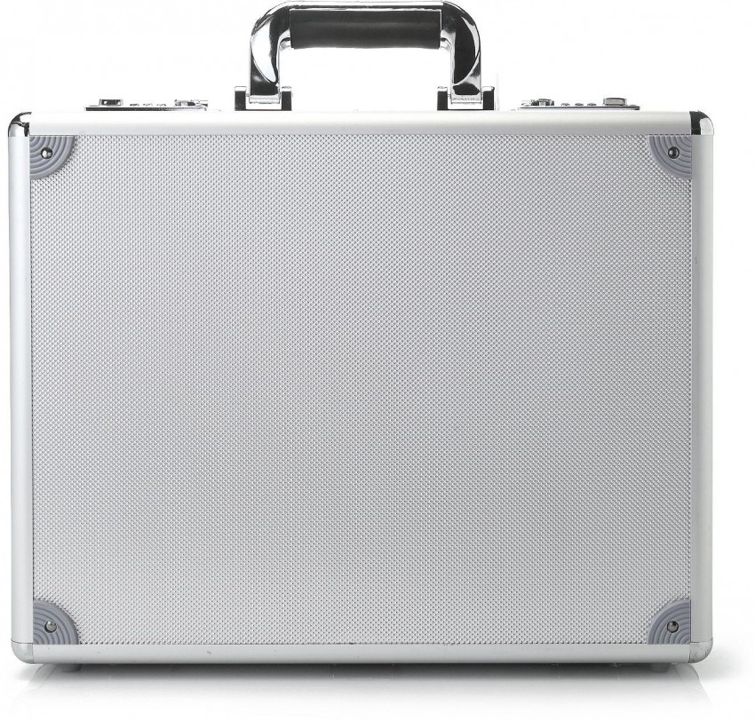 Invicta 18 Slot Aluminum Watch Briefcase With Lock Silver Luxury Storage Case