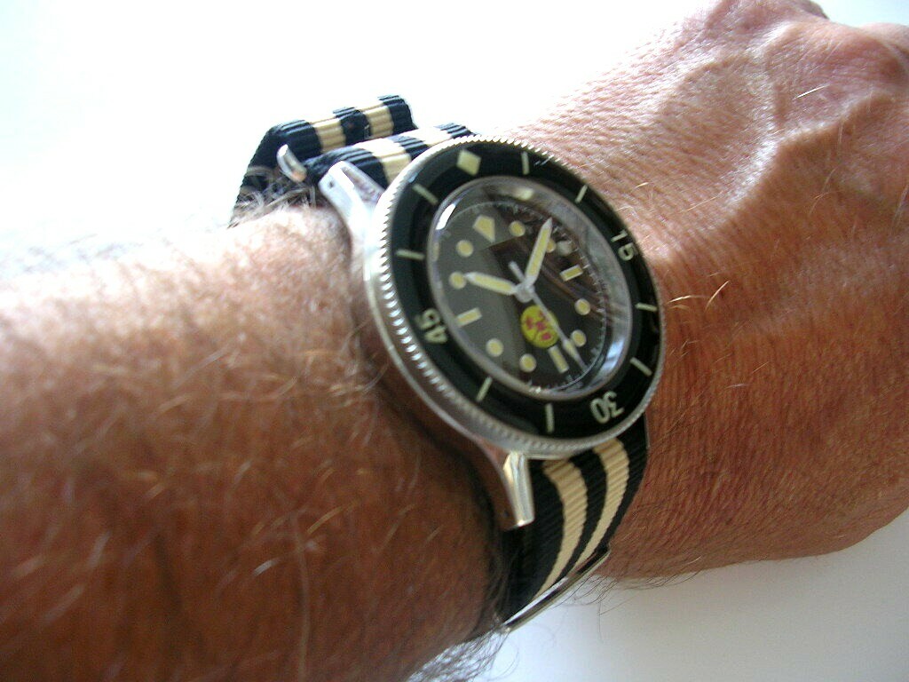 16mm Black NATO G10® nylon Military watch band bond stitch IW SUISSE 18 20 22 24