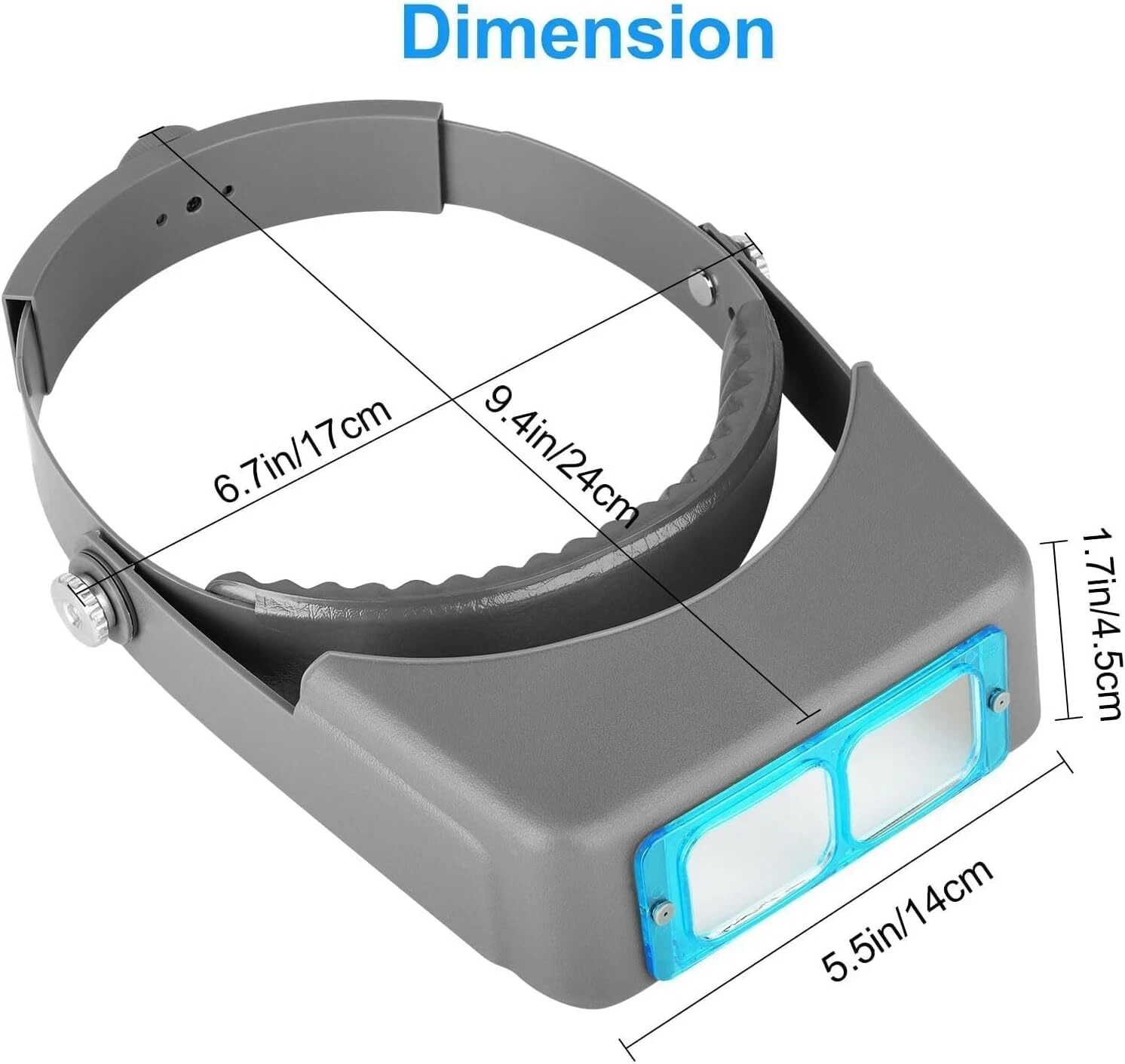 Optivisor-Headband Magnifier Magnifying /Glasses Close Work Headset-Magnifying