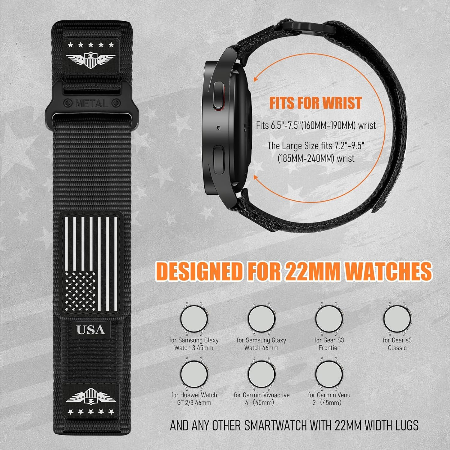 Quick Release Watch Bands for Samsung Galaxy Watch 7 6 5 4 FE Band 44mm 40mm/Wat