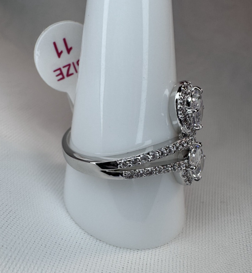 Bomb Party Ring Size 11 – RBP8620 “Say Yes To The Sparkle” Diamond CZ On Rhodium