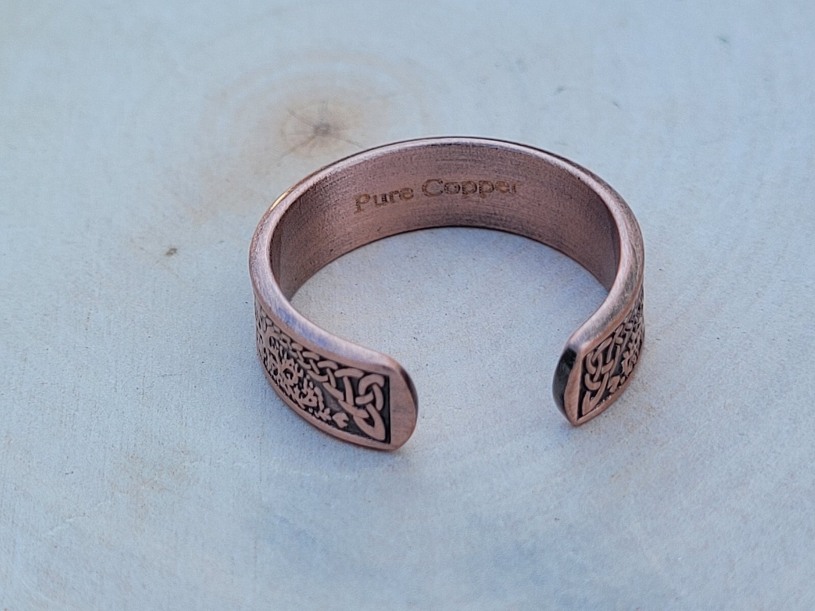 Solid Copper Magnetic Bracelet Ring Set Arthritis Cuff Ring Set Tree Of Life