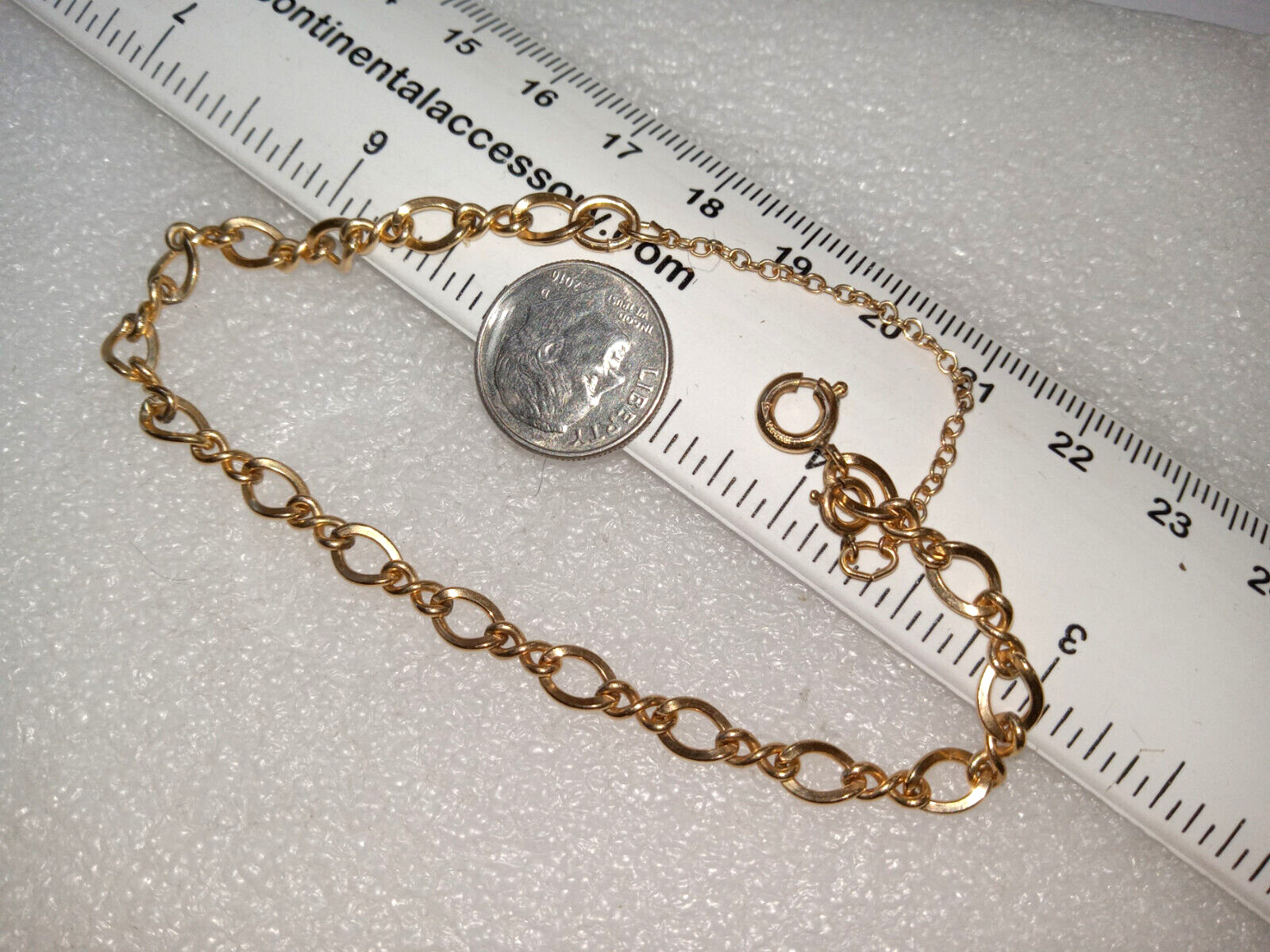 12KT YELLOW GOLD FILLED 5MM X 7.5″ ROPE STYLE LINK W/SAFETY BRACELET, 5.1 G