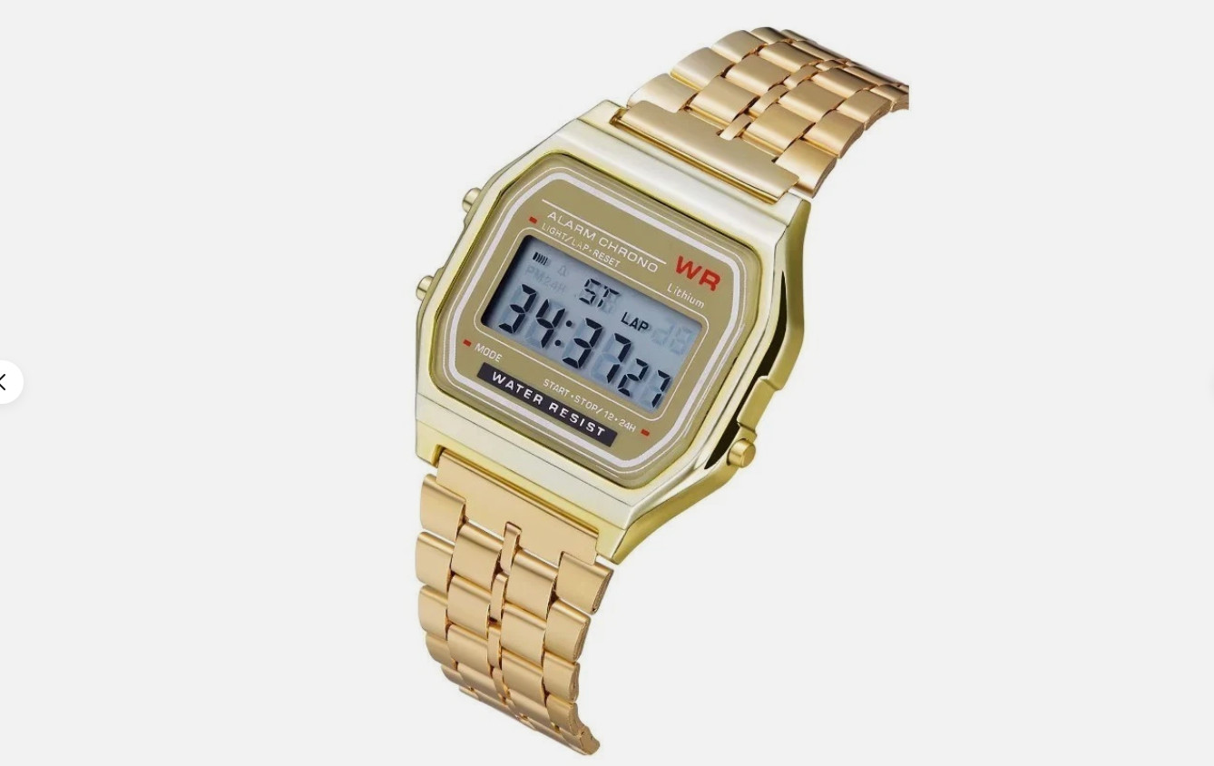 F-91W-1 Men’s Digital Silver Steel Watch Classic Alarm Light Waterproof