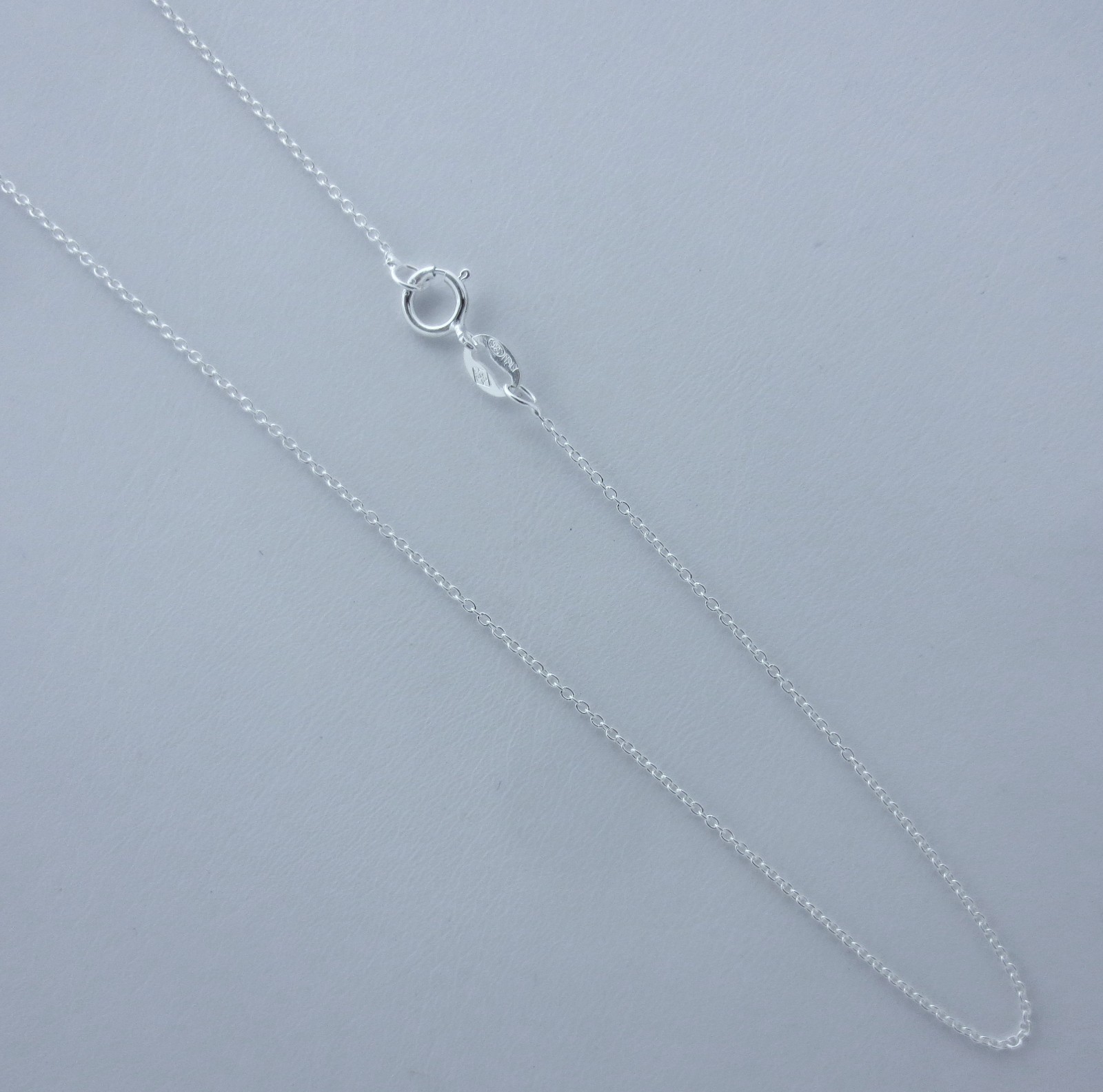 1mm Thin Rolo Chain. Pure 925 Italian Sterling Silver 14,16,18,20,22,24 Inch NEW