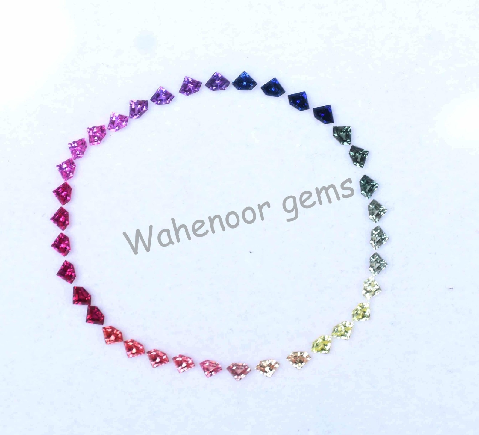 3*4 mm Natural Rainbow Sapphire Fancy Cut 36 pcs Stunning Loose Gemstone