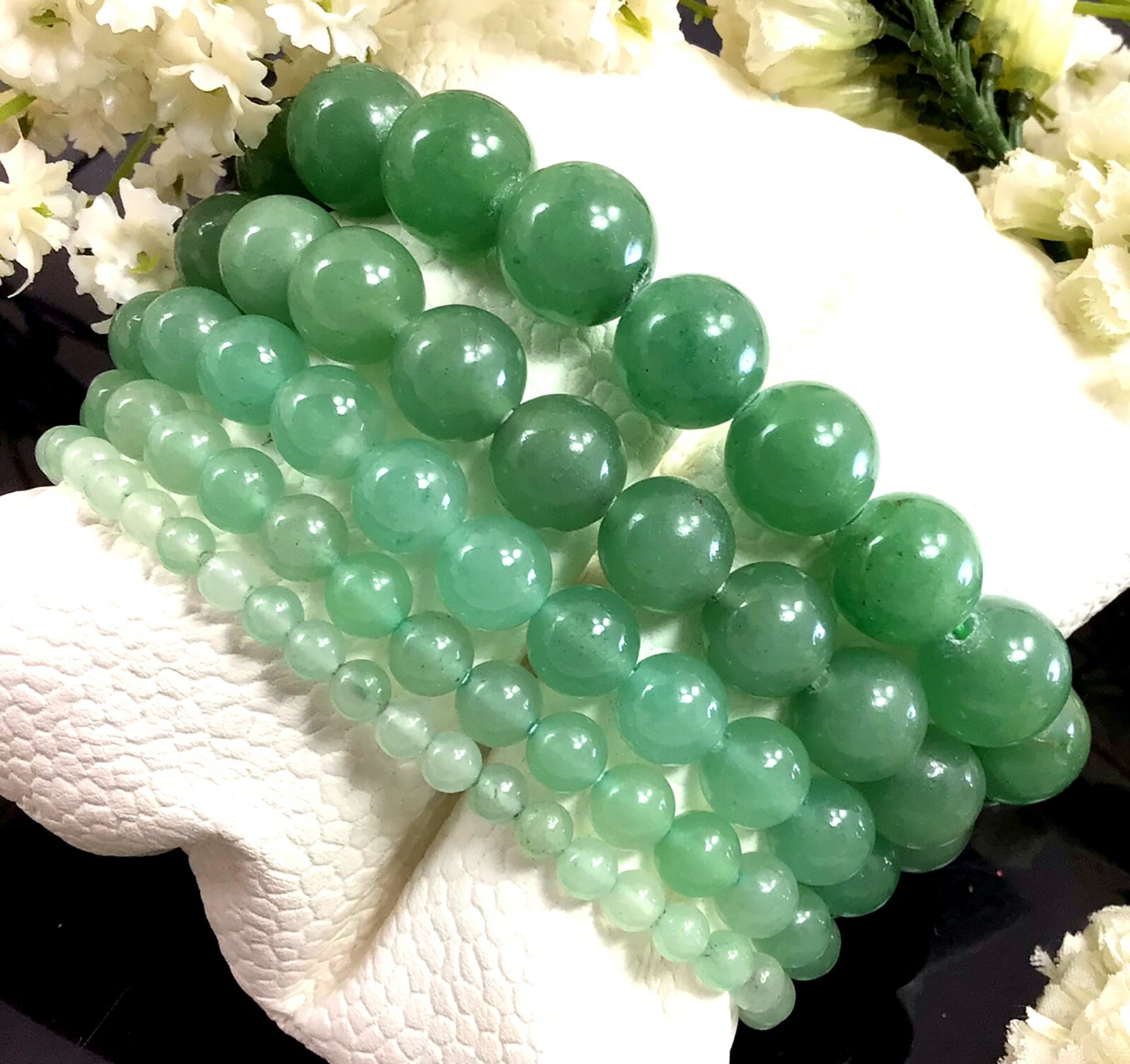 Green Aventurine Jade Stretchy Bracelet Healing Gemstone 4mm 6mm 8mm 10mm12mm